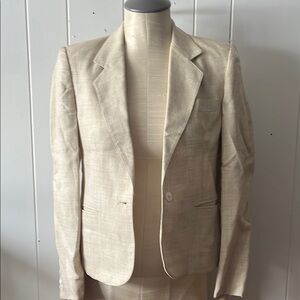 Women’s vintage Evan Picone linen Cream Blazer